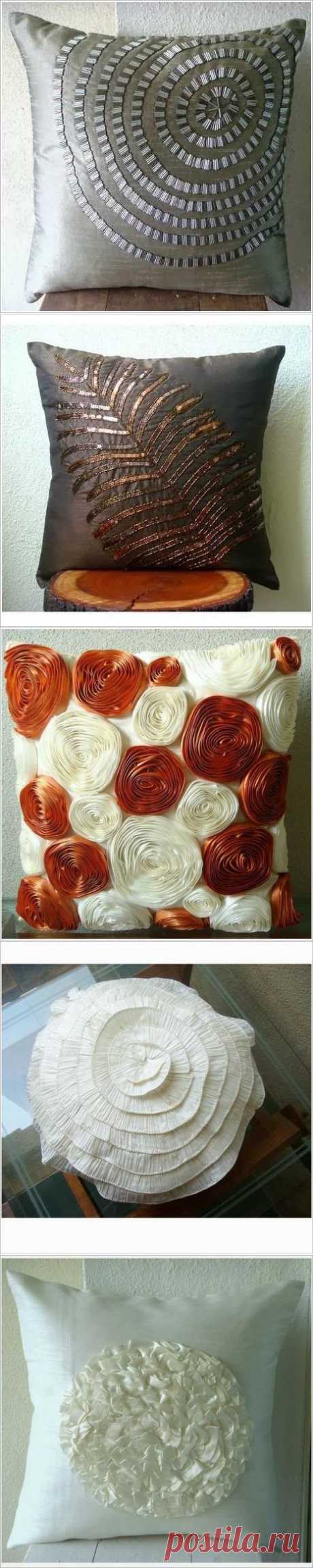 Декор подушек. Pillow, cushions decor ideas. ~ HandMadiya.com