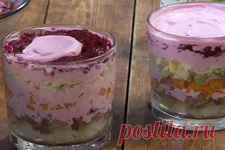 Селедка под шубой с яблоком