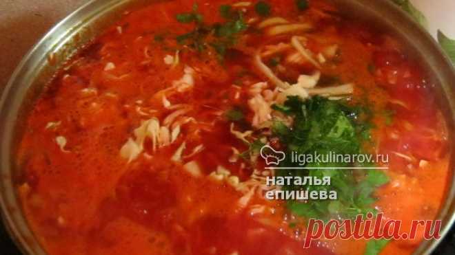 Украинский борщ, рецепт пошаговый от Лиги Кулинаров. Рецепт украинского борща, рецепты Лиги Кулинаров.