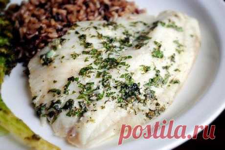 Лимонно-чесночное филе рыбы.