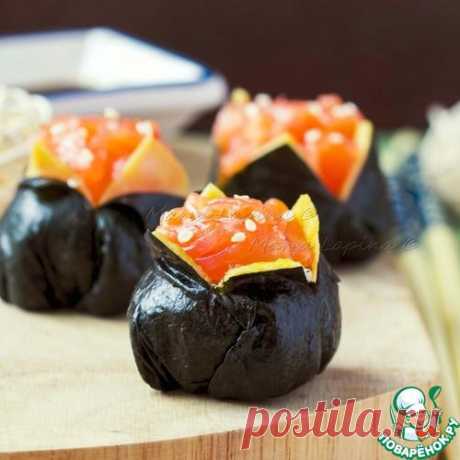 Дзакуро-Суши (Суши-гранат). Японская кухня щедра на выдумку! Какие только суши сейчас не делают. Вот и я сегодня хочу вам предложить немного непривычные суши. Эти суши похожие на бутон цветка или гранат (именно так они и называются). Смотрятся очень эффектно, а готовятся не сложно.