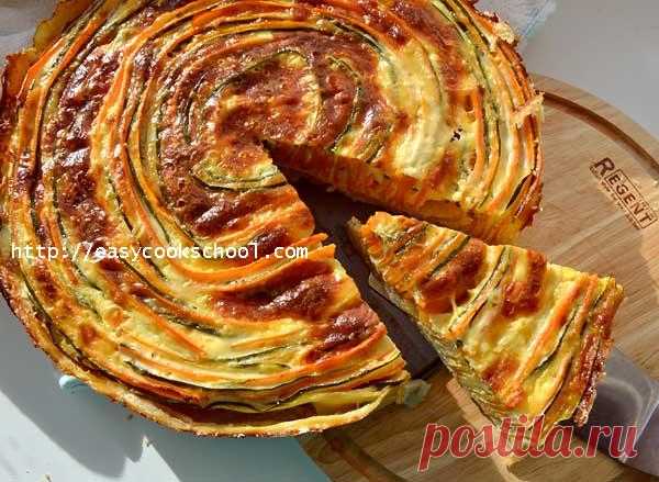 Пирог с кабачками, интересный рецепт | Легкие рецепты