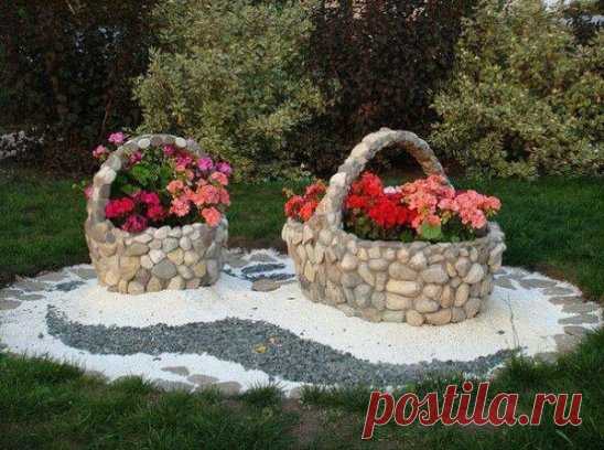 Интересный вариант цветника