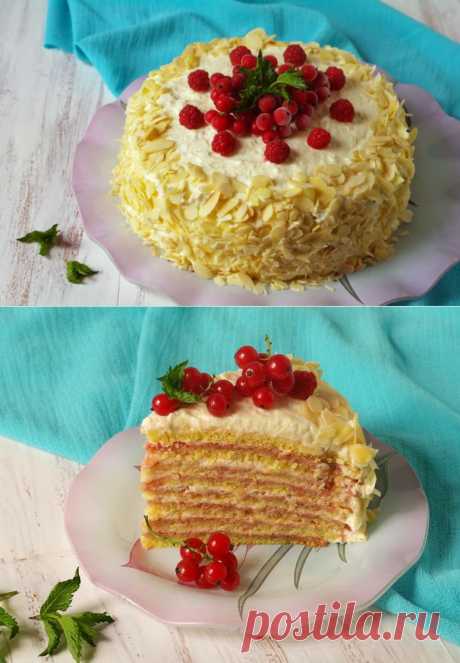 Просто и вкусно: Яблочный торт с красной смородиной