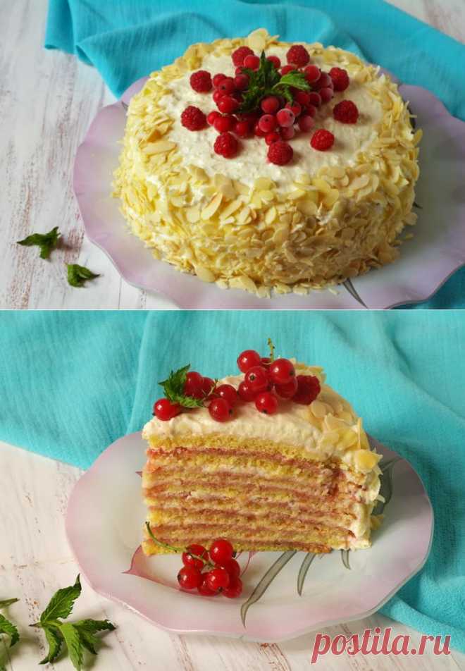Просто и вкусно: Яблочный торт с красной смородиной