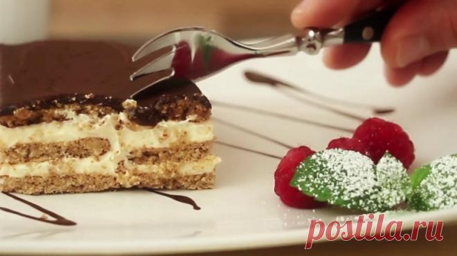 Торт из печенья без выпечки. Этот десерт в 1000 раз лучше ""Тирамису".