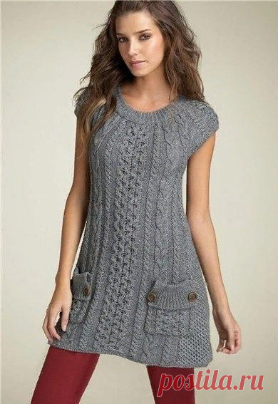 Вязание. Платье спицами | КАКАЯ ЖИЗНЬ, ТАКИЕ И РАССКАЗЫ | Яндекс Дзен