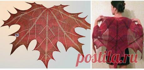 Шаль "Кленовый лист" Maple Leaf Shawl by Maria Magnusson (Olsson