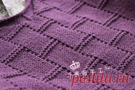Эффектный узор из лицевых и изнаночных петель — DIYIdeas