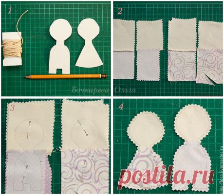 Текстильные магниты на холодильник: шьем парочку кукол-неразлучников - Ярмарка Мастеров - ручная работа, handmade