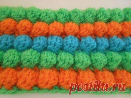 Как связать узор "шишечки" или "попкорн" крючком? how to crochet popcorn?
