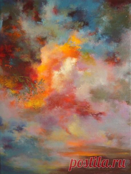 Artist: Rikka Ayasaki; Acrylic Painting "Passions - Sunset 7002 (Painted in…