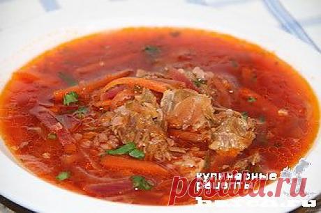 Суп с говядиной, гречкой и свеклой “Новинка”.