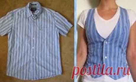 Переделки из рубашки — Сделай сам, идеи для творчества - DIY Ideas