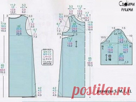 Удобное стильное платье  Выкройка