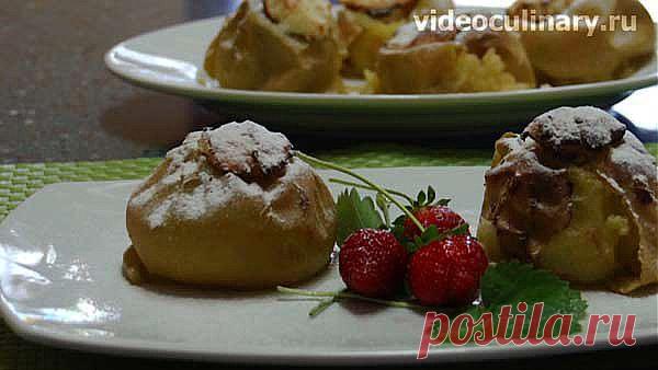 Запечённые яблоки с творожной начинкой - Видеокулинария.рф - видео-рецепты Бабушки Эммы | Видеокулинария.рф - видео-рецепты Бабушки Эммы