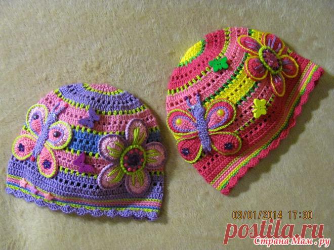 Шапочки " Весенее настроение " - В.Г.У. - Вязаные Головные Уборы - Страна Мам