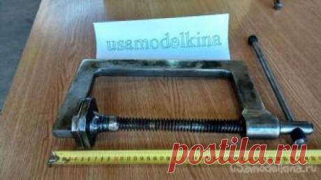 Мощная струбцина своими руками из рессоры