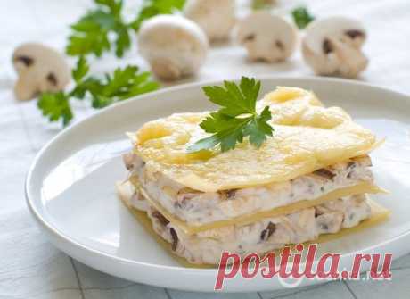 Как приготовить лазанью с начинкой из грибов