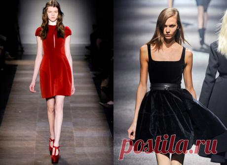 Платье из бархата Фото