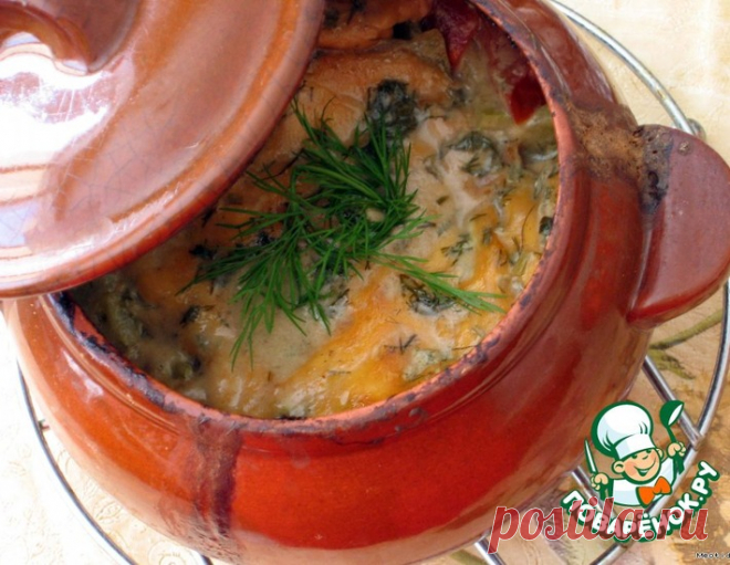Жаркое в горшочке под сырной шапочкой – кулинарный рецепт