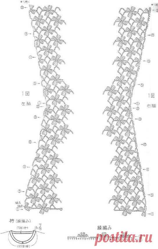 Изысканные модели крючком от японских дизайнеров со схемами для шикарных обновок! | Вязалки Веселого Хомяка | Дзен