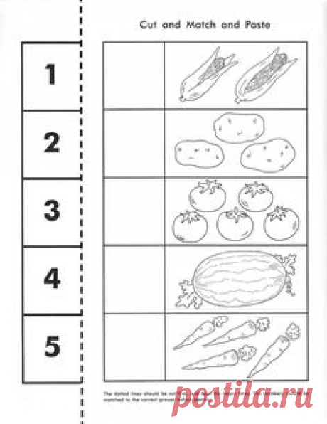 vegetable counting worksheet