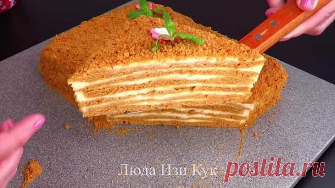 Карамельный МЕДОВИК за 30 минут без раскатки коржей! Тает во рту! НОВОГОДНЯЯ ВЫП