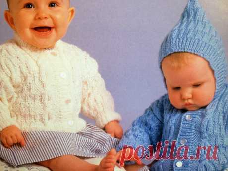baby knitting pattern pixie hood jacket cardigan with cables 16-20 inch chest This item is a PDF file of the knitting pattern for these gorgeous baby items.    The pattern will be available for download upon receipt of payment, for you to print out or read from your computer.    All patterns are sent with a UK/USA needle conversion chart.