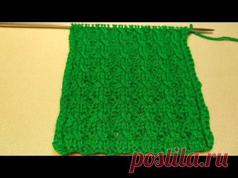 #499 ПРОСТОЙ  УЗОР  СПИЦАМИ. МАСТЕР КЛАСС.