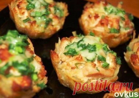 (2) Тарталетки из картофеля с куриным филе под чесночно-сырным соусом - пошаговый рецепт с фото. Автор рецепта Екатерина . - Cookpad