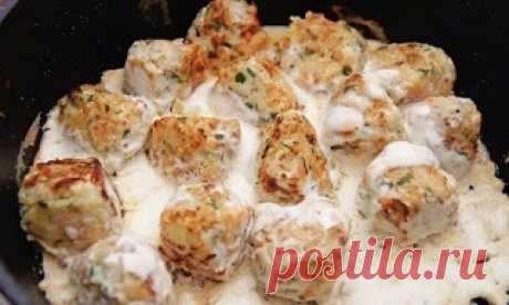 Вкусняшки: Рыбные шарики в сметане