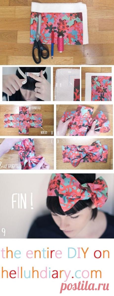 Повязка на голову своими руками 7 идей с мастер классами и шаблон со схемой.