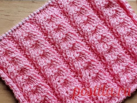 Узор спицами для шапочки, свитера, кардигана