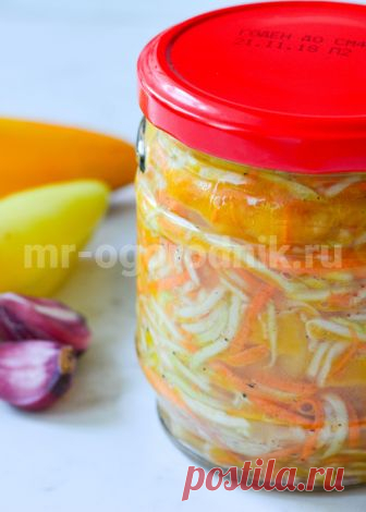 Кабачки по-корейски на зиму - вкусный пошаговый рецепт