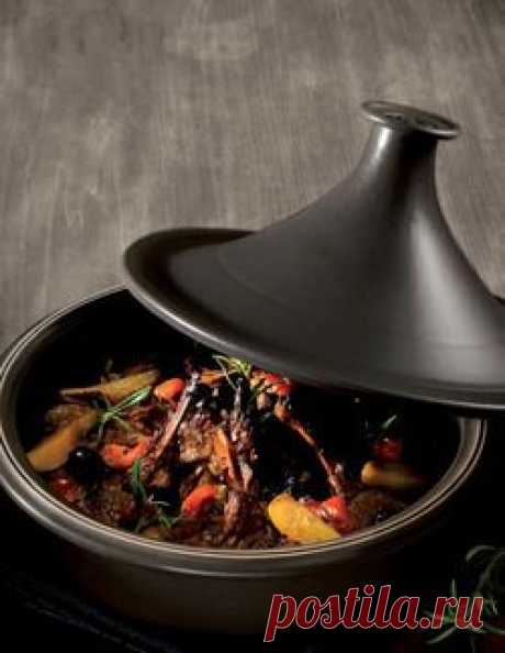 Бараньи отбивные с маслинами приготовленные в таджине - кулинарный рецепт.