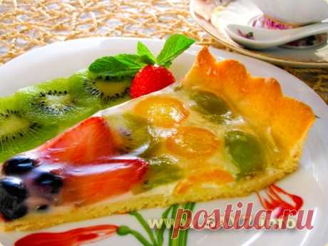 Фруктовый торт со сливочным кремом и желе - Простые рецепты Овкусе.ру