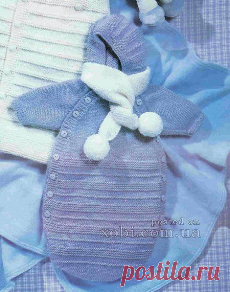 конверт для малыша светло-голубого цвета