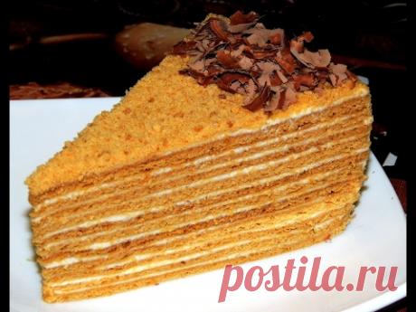 Медовый торт со сметанным кремом классический рецепт с фото пошагово - 1000.menu