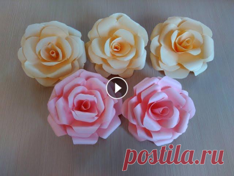 Цветы Розы из бумаги своими руками / Flowers Roses from paper with their hands...