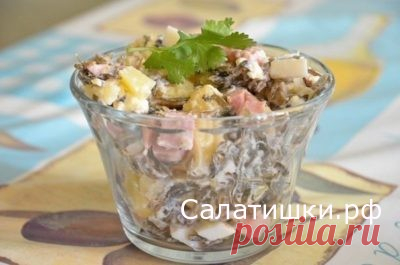 РЕЦЕПТ САЛАТА С МОРСКОЙ КАПУСТОЙ , КОЛБАСОЙ И СЫРОМ | Рецепты вкусных салатов