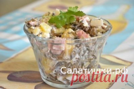 РЕЦЕПТ САЛАТА С МОРСКОЙ КАПУСТОЙ , КОЛБАСОЙ И СЫРОМ | Рецепты вкусных салатов