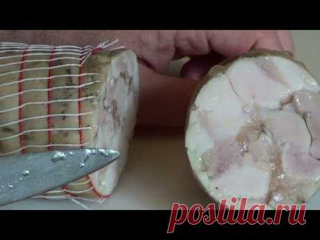 Ветчина куриная в оболочке (рецепт). - YouTube