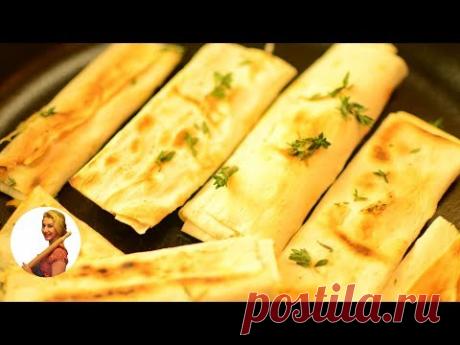 ВКУСНАЯ Закуска из ЛАВАША С СЫРОМ, ЧЕСНОКОМ и ТИМЬЯНОМ  Готовить просто с Люсьеной