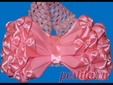 Канзаши, Атласная лента, МК, Для начинающих!!!