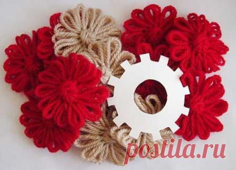 Интересная идея! Цветочек с помощью шаблона