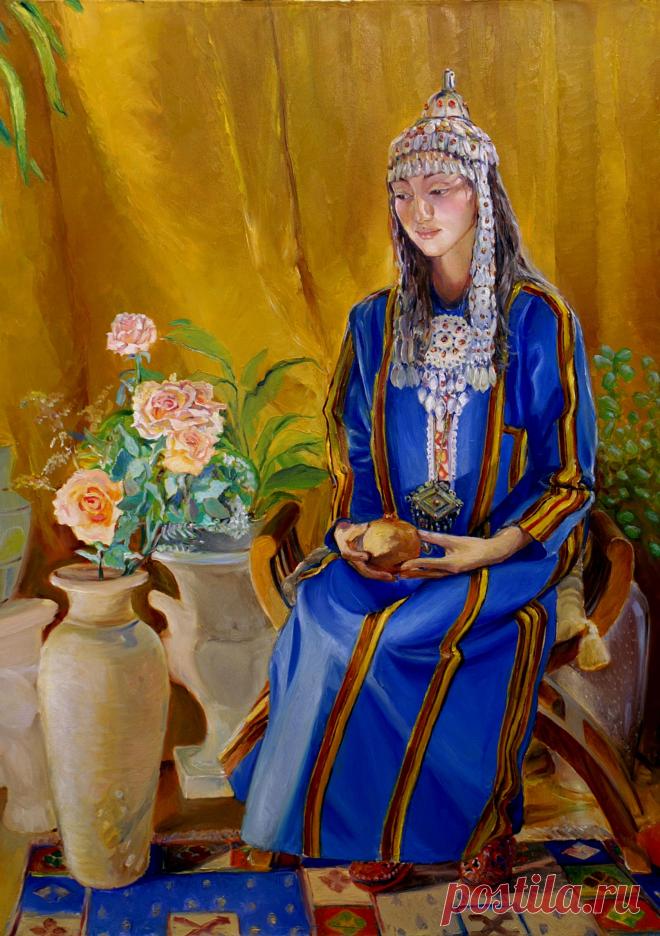 Образец портрета в национальном костюме
"Жасмин" 120х90см холст, масло
цена 2000-3000$