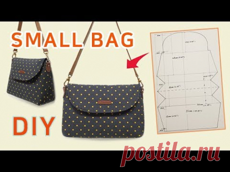 DIY 스몰백/한장의 패턴으로 가방 만들기/패턴공유/Small bag to make with one piece of pattern - YouTube