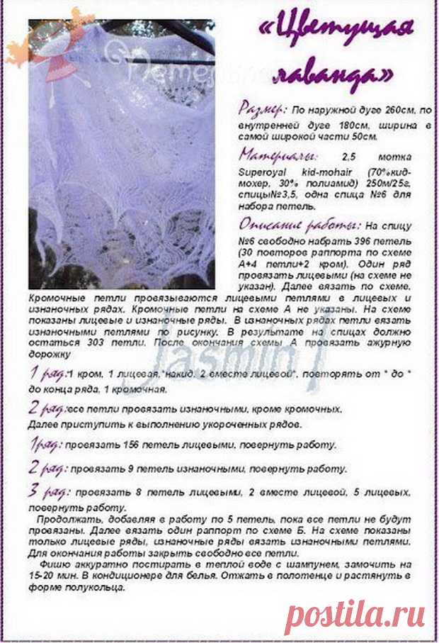 Нежные узоры спицами