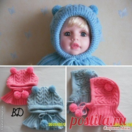 Шапочки-шлемики

Голубая шапочка - нитки Alize Baby wool (Шерсть-40%, Бамбук-20%, Акрил-40%, 50 гр/175 м), ушло примерно 200 грамм, спицы № 3 

Розовая шапочка - нитки Пехорка Детский каприз (50 % меринос 50 % фибра, 50 гр/225 м), ушло также примерно 200 грамм, спицы № 3. 

Начала вязать с резинки вокруг личика на круговых спицах, потом петли под подбородком отложила на булавку, далее вязала как чепчик или как пятку у носка, потом все петли вновь одела на круговые спицы, п...